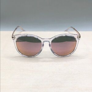 Michael Kors MK2143 TAMPA Sunglasses Clear Rose Gold 30504z Mirror Lens
